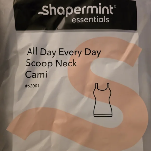 NWT Shapermint Essentials All Day Scoop Neck CAMI size XL. White - Picture 2 of 4
